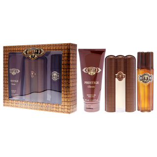 Cuba Prestige Classic by Cuba for Men - 3 Pc Gift Set 3oz EDT Spray, 6.7oz Shower Gel, 3.3oz After Shave