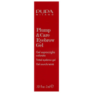 Plump and Care Eyebrow Gel - 002 Brown by Pupa Milano for Women - 0.101 oz Eyebrow Gel