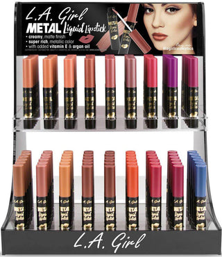 L.A. GIRL Metal Liquid Lipstick Display Set 216 Pieces