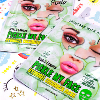 RUDE Pickle My Face Hydrogel Cucumber Mask