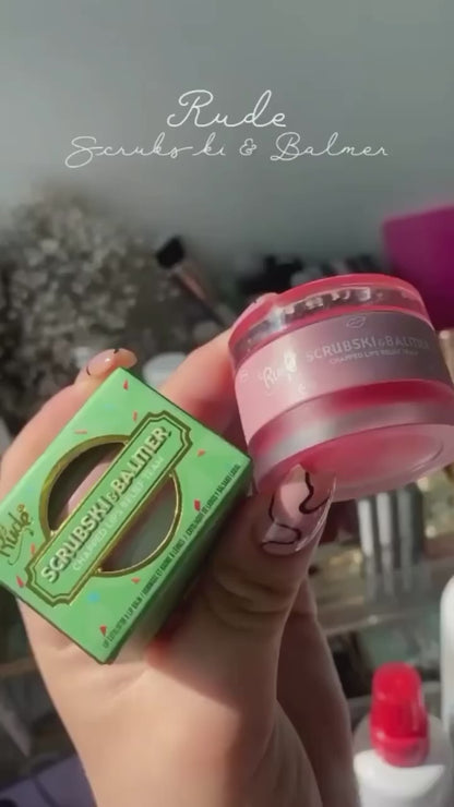 RUDE Scrubski & Balmer Lip Exfoliator and Lip Balm