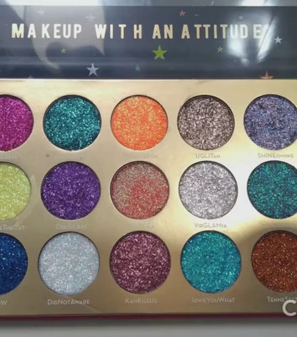RUDE United Shades of Glitter - 21 Pressed Glitter Palette