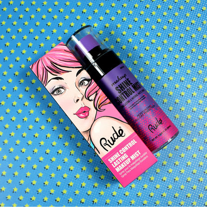 RUDE Shine Control Lasting Makeup Mist Display Set, 12 Pieces